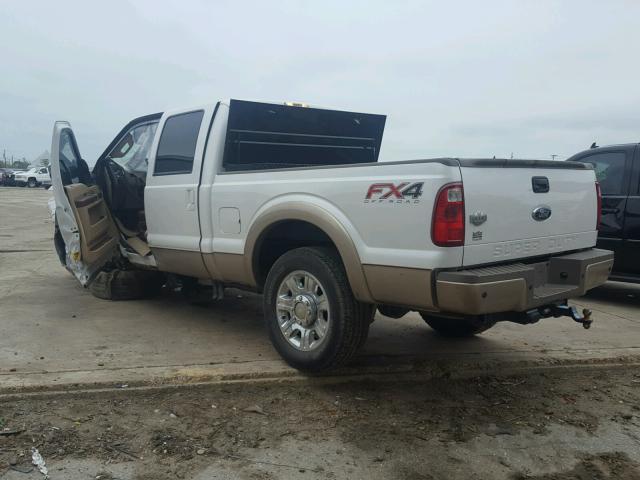 1FT7W2BT2CED15521 - 2012 FORD F250 SUPER WHITE photo 3