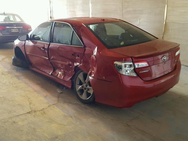 4T1BF1FK9CU617900 - 2012 TOYOTA CAMRY BASE RED photo 3