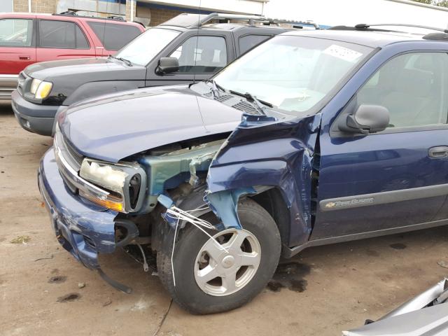 1GNDT13S232175197 - 2003 CHEVROLET TRAILBLAZE BLUE photo 9