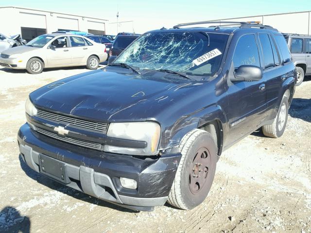 1GNDS13S142287087 - 2004 CHEVROLET TRAILBLAZE BLUE photo 2