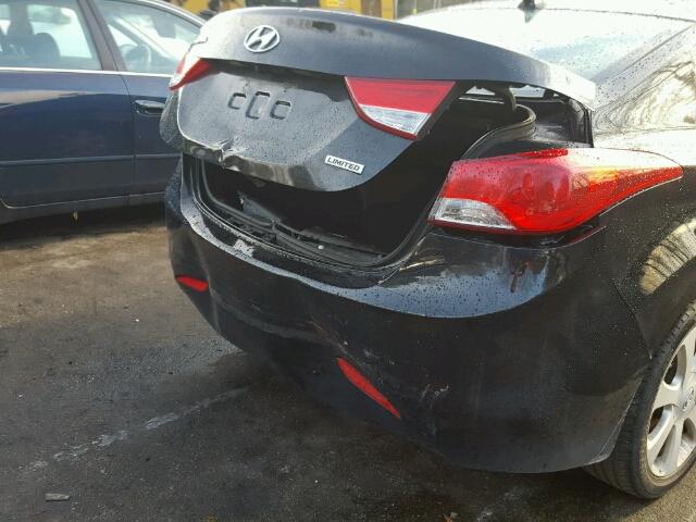 5NPDH4AE5DH281099 - 2013 HYUNDAI ELANTRA GL BLACK photo 9