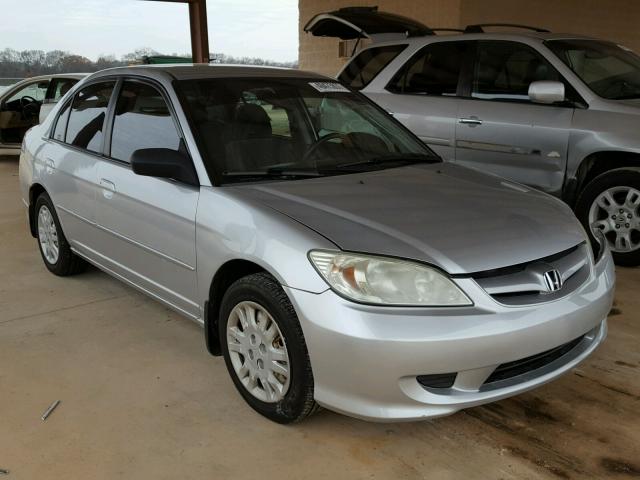 2HGES16515H580114 - 2005 HONDA CIVIC LX SILVER photo 1