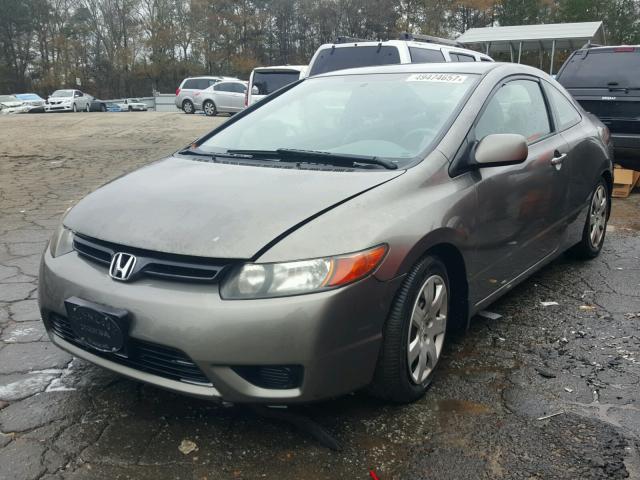 2HGFG12667H517596 - 2007 HONDA CIVIC LX GRAY photo 2