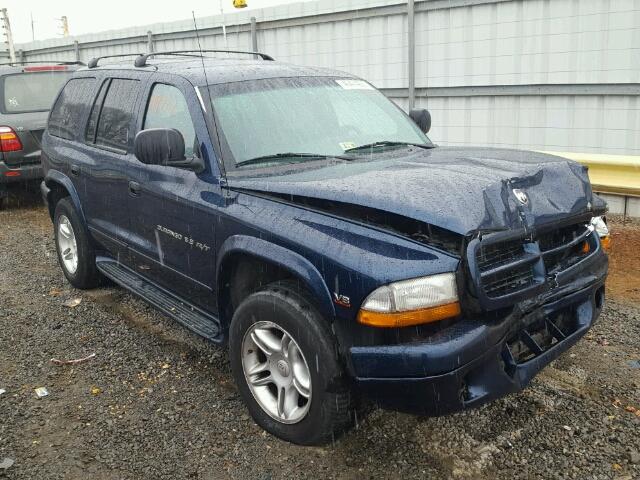 1B4HS28Z4YF241979 - 2000 DODGE DURANGO BLUE photo 1