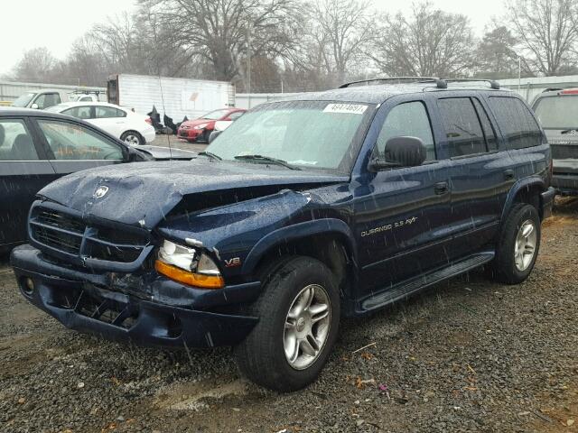 1B4HS28Z4YF241979 - 2000 DODGE DURANGO BLUE photo 2