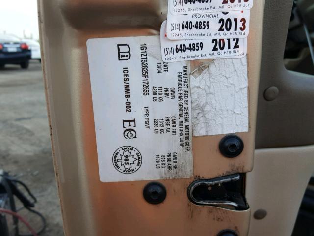 1G1ZT52825F172655 - 2005 CHEVROLET MALIBU LS ბეჟი ფოტო 10