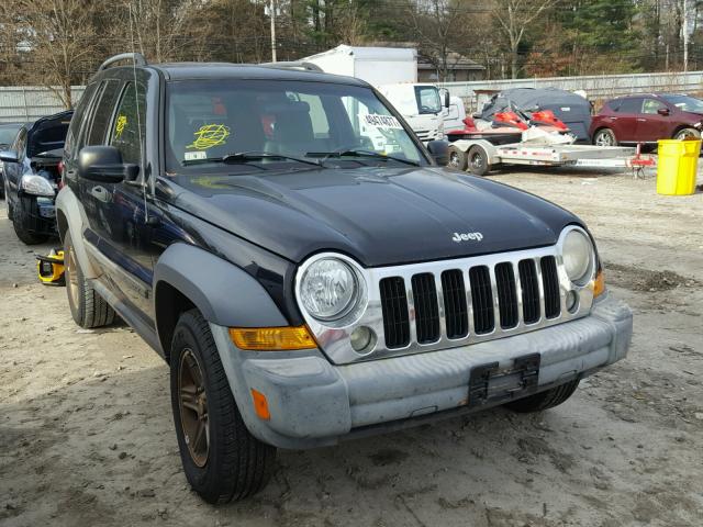 1J4GL48K65W569131 - 2005 JEEP LIBERTY SP BLACK photo 1