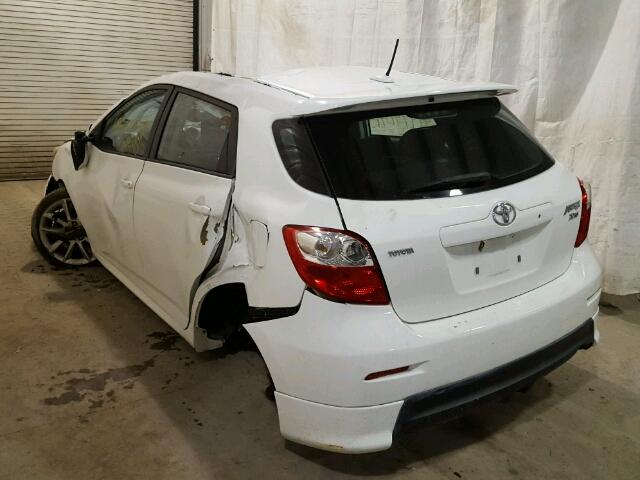 2T1GE40E69C005595 - 2009 TOYOTA COROLLA MA WHITE photo 3