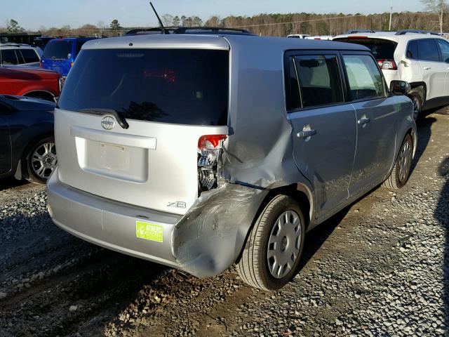 JTLKE50E081029169 - 2008 TOYOTA SCION XB SILVER photo 4