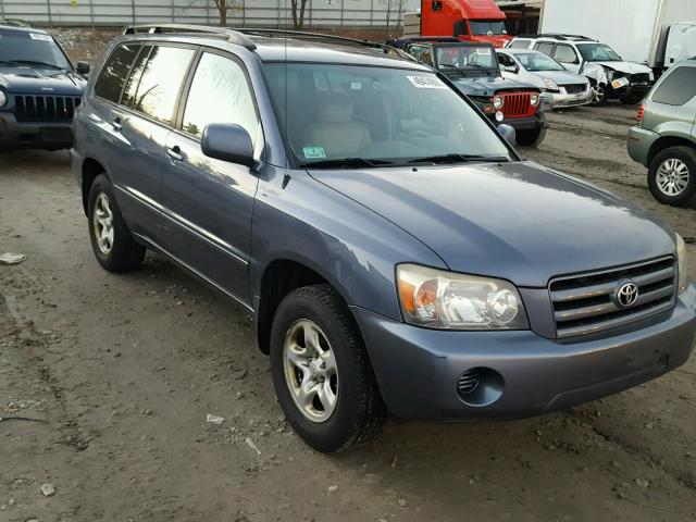 JTEGD21A940077957 - 2004 TOYOTA HIGHLANDER BLUE photo 1