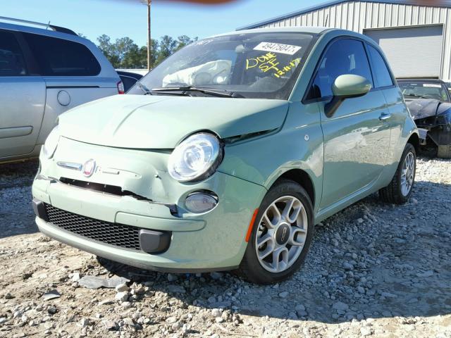 3C3CFFAR4ET293945 - 2014 FIAT 500 POP GREEN photo 2