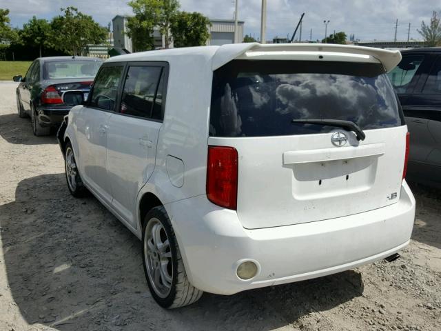 JTLKE50E781028066 - 2008 TOYOTA SCION XB თეთრი ფოტო 3