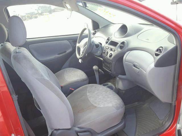 JTDAT123110169101 - 2001 TOYOTA ECHO RED photo 5