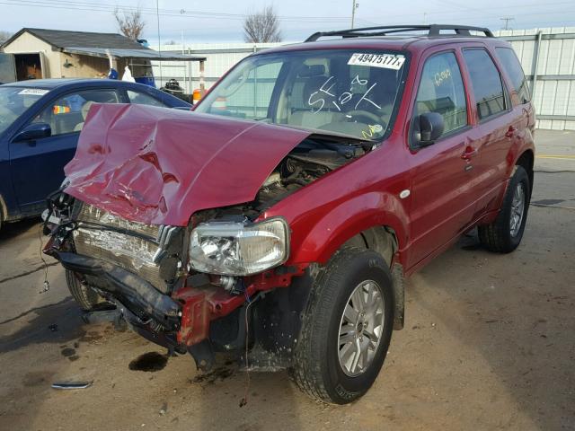 4M2YU57166DJ00652 - 2006 MERCURY MARINER BURGUNDY photo 2