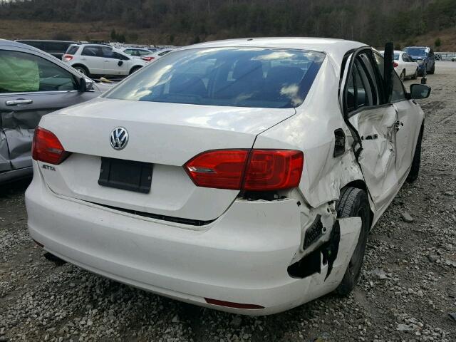 3VW2K7AJ9BM058558 - 2011 VOLKSWAGEN JETTA BASE WHITE photo 4