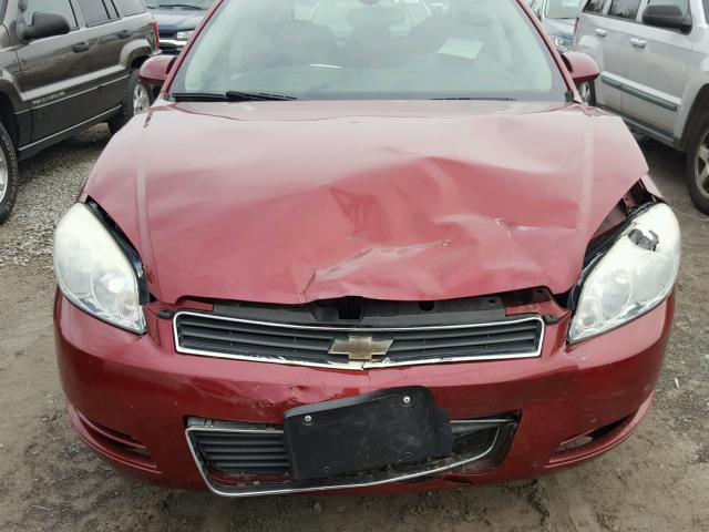 2G1WT58K079369423 - 2007 CHEVROLET IMPALA LT MAROON photo 7