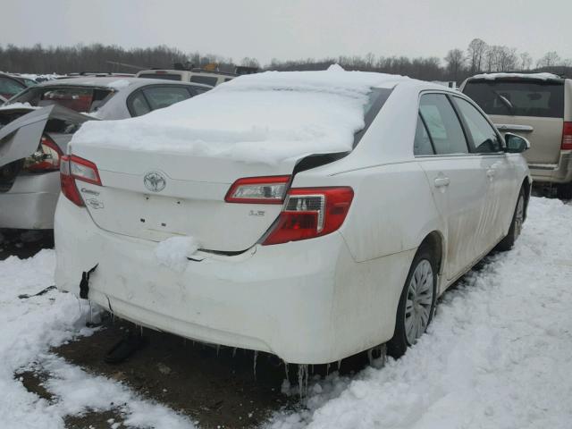 4T4BF1FK0CR237432 - 2012 TOYOTA CAMRY BASE WHITE photo 4