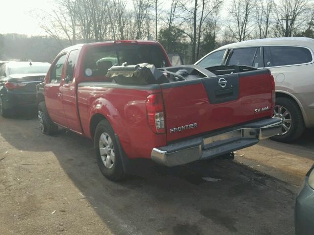 1N6AD0CW9BC411677 - 2011 NISSAN FRONTIER S RED photo 3
