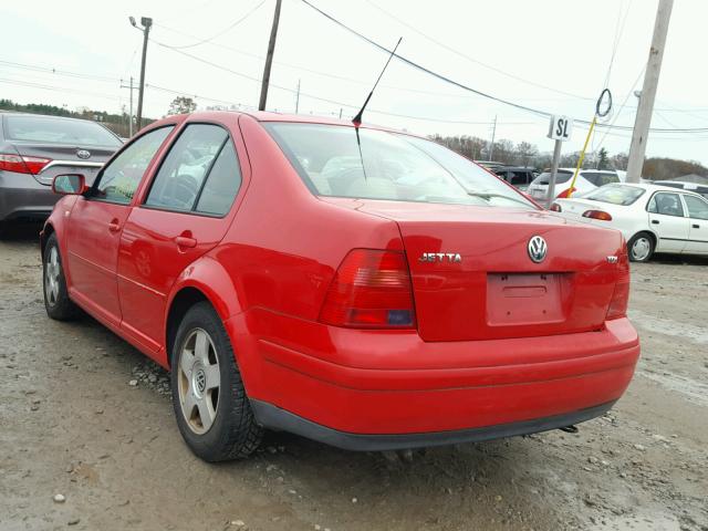 3VWRP69M62M014378 - 2002 VOLKSWAGEN JETTA GL T RED photo 3