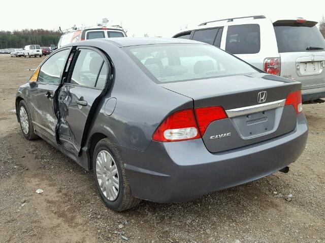 2HGFA1E34AH544550 - 2010 HONDA CIVIC VP GRAY photo 3