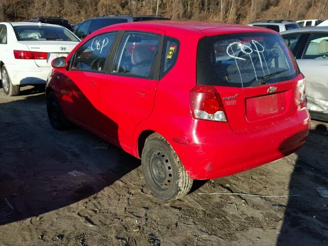 KL1TD66698B261425 - 2008 CHEVROLET AVEO BASE 红色 照片 3