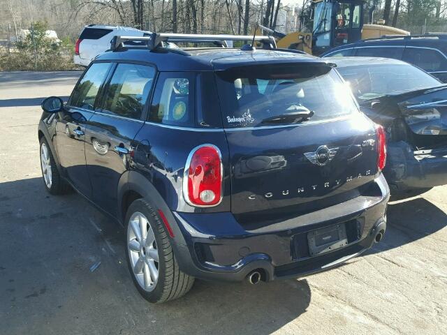 WMWZC3C5XEWP51874 - 2014 MINI COOPER S C BLUE photo 3