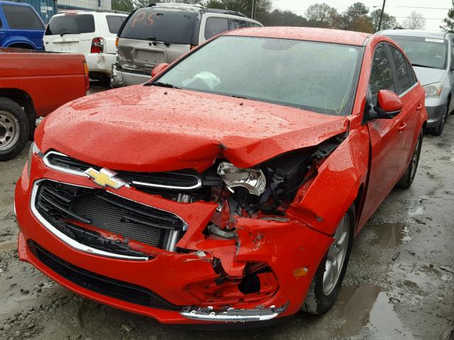 1G1PE5SB4G7187524 - 2016 CHEVROLET CRUZE LIMI RED photo 2