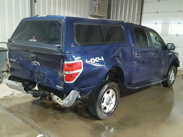 1FTFW1EF0CFA27972 - 2012 FORD F150 SUPER BLUE photo 4