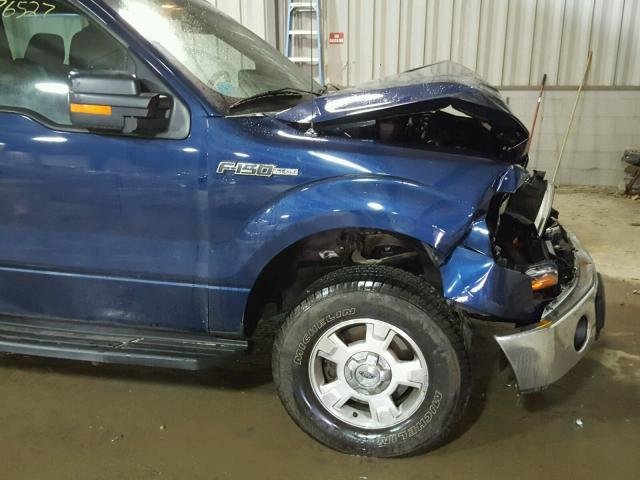 1FTFW1EF0CFA27972 - 2012 FORD F150 SUPER BLUE photo 9