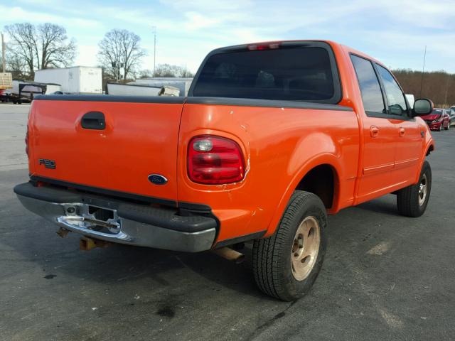 1FTRW08L93KB68314 - 2003 FORD F150 SUPER ORANGE photo 4