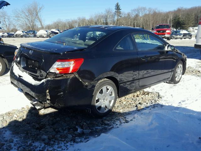 2HGFG12637H548272 - 2007 HONDA CIVIC LX BLACK photo 4