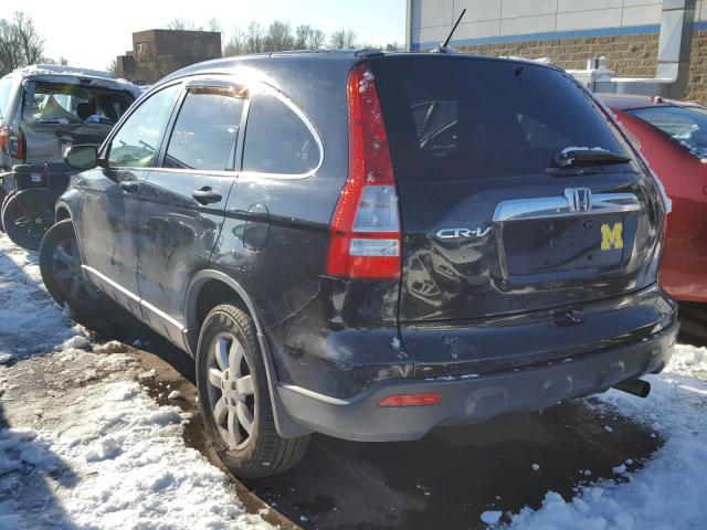 JHLRE48527C007589 - 2007 HONDA CR-V EX BLACK photo 3