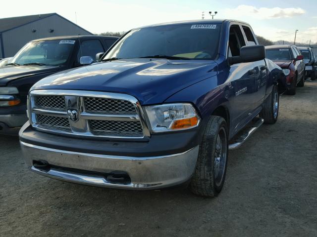 1D7RB1GK9BS515218 - 2011 DODGE RAM 1500 BLUE photo 2