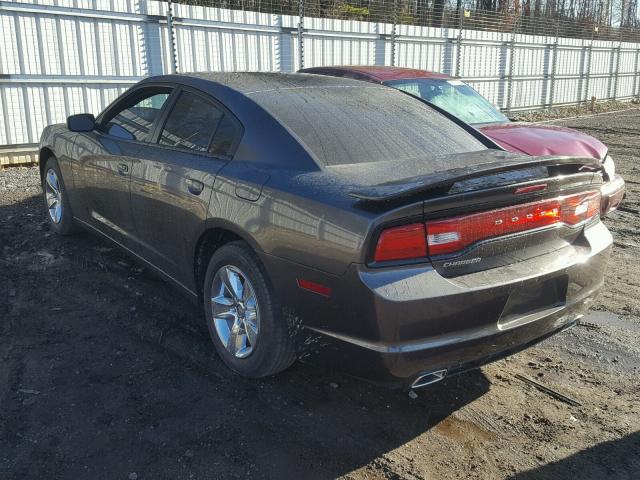 2C3CDXBG4EH344586 - 2014 DODGE CHARGER SE GRAY photo 3