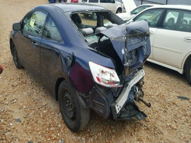 2HGFG12659H528284 - 2009 HONDA CIVIC LX BLUE photo 3