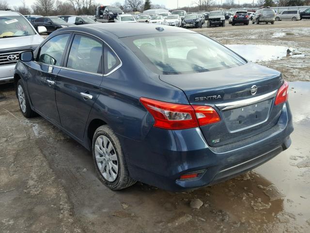 3N1AB7AP5GY235631 - 2016 NISSAN SENTRA S BLUE photo 3