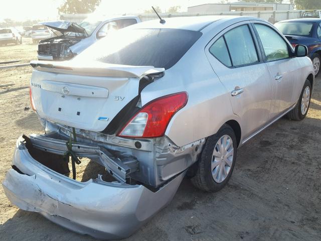 3N1CN7AP1DL888269 - 2013 NISSAN VERSA S SILVER photo 4