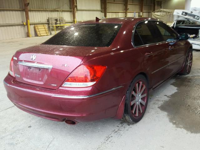 JH4KB16515C003103 - 2005 ACURA RL RED photo 4