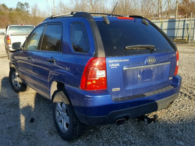 KNDJE723997575191 - 2009 KIA SPORTAGE L BLUE photo 3