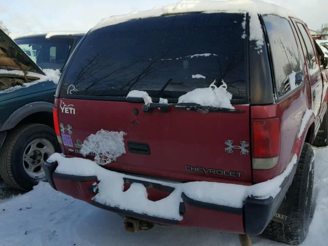 1GNDT13W512175047 - 2001 CHEVROLET BLAZER RED photo 10