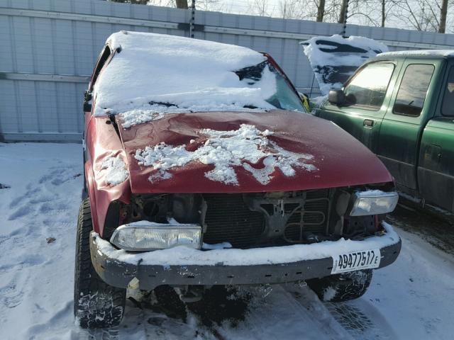 1GNDT13W512175047 - 2001 CHEVROLET BLAZER RED photo 9