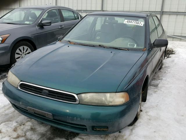 4S3BD6354S1211853 - 1995 SUBARU LEGACY L GREEN photo 2