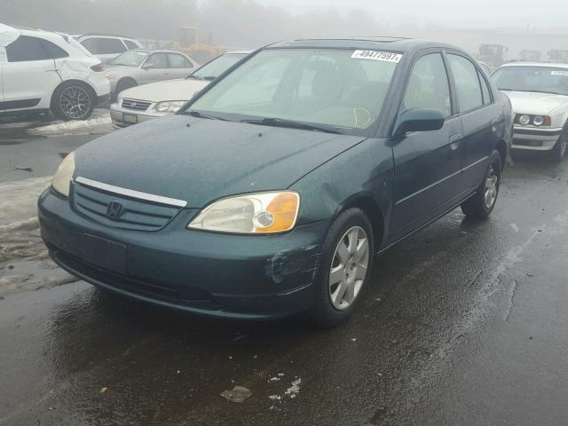 2HGES267X1H615850 - 2001 HONDA CIVIC EX 绿色 照片 2
