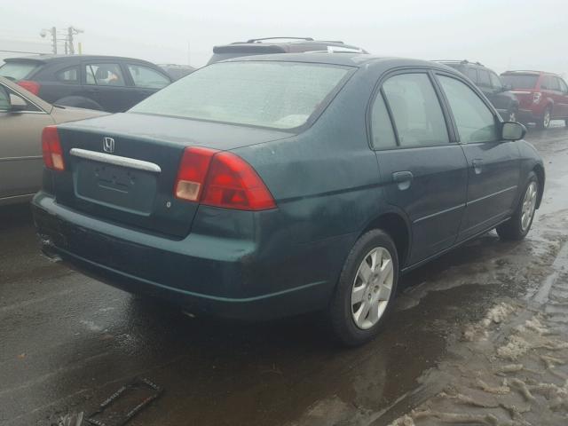 2HGES267X1H615850 - 2001 HONDA CIVIC EX 绿色 照片 4
