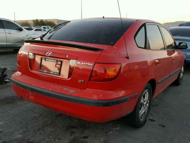 KMHDN55D53U095997 - 2003 HYUNDAI ELANTRA GL RED photo 4