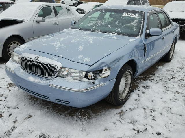 2MEFM75W4YX661496 - 2000 MERCURY GRAND MARQ BLUE photo 2