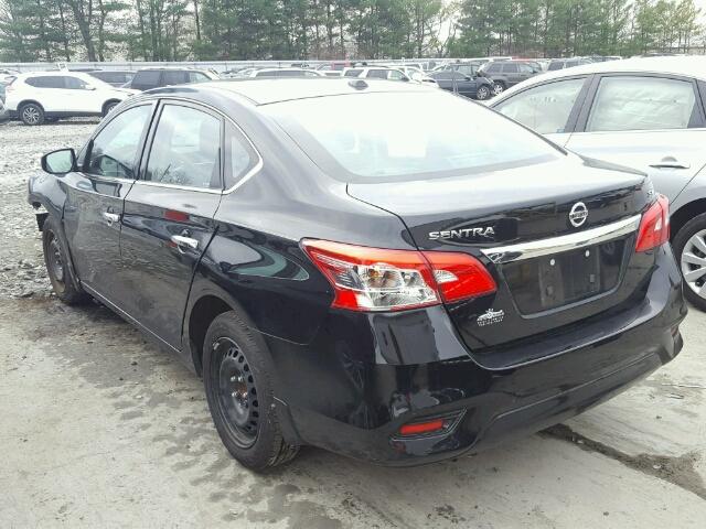 3N1AB7AP8HL648237 - 2017 NISSAN SENTRA S BLACK photo 3