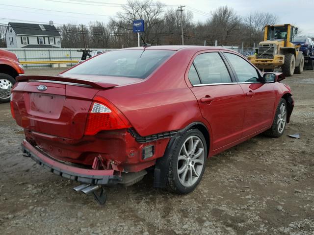 3FAHP0HAXCR242140 - 2012 FORD FUSION SE BURGUNDY photo 4