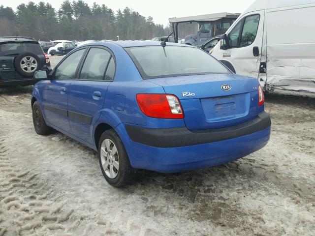 KNADE123676275960 - 2007 KIA RIO BASE BLUE photo 3