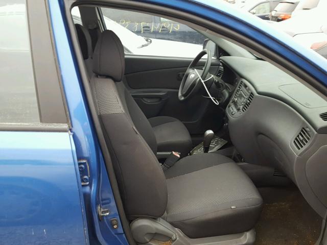 KNADE123676275960 - 2007 KIA RIO BASE BLUE photo 5